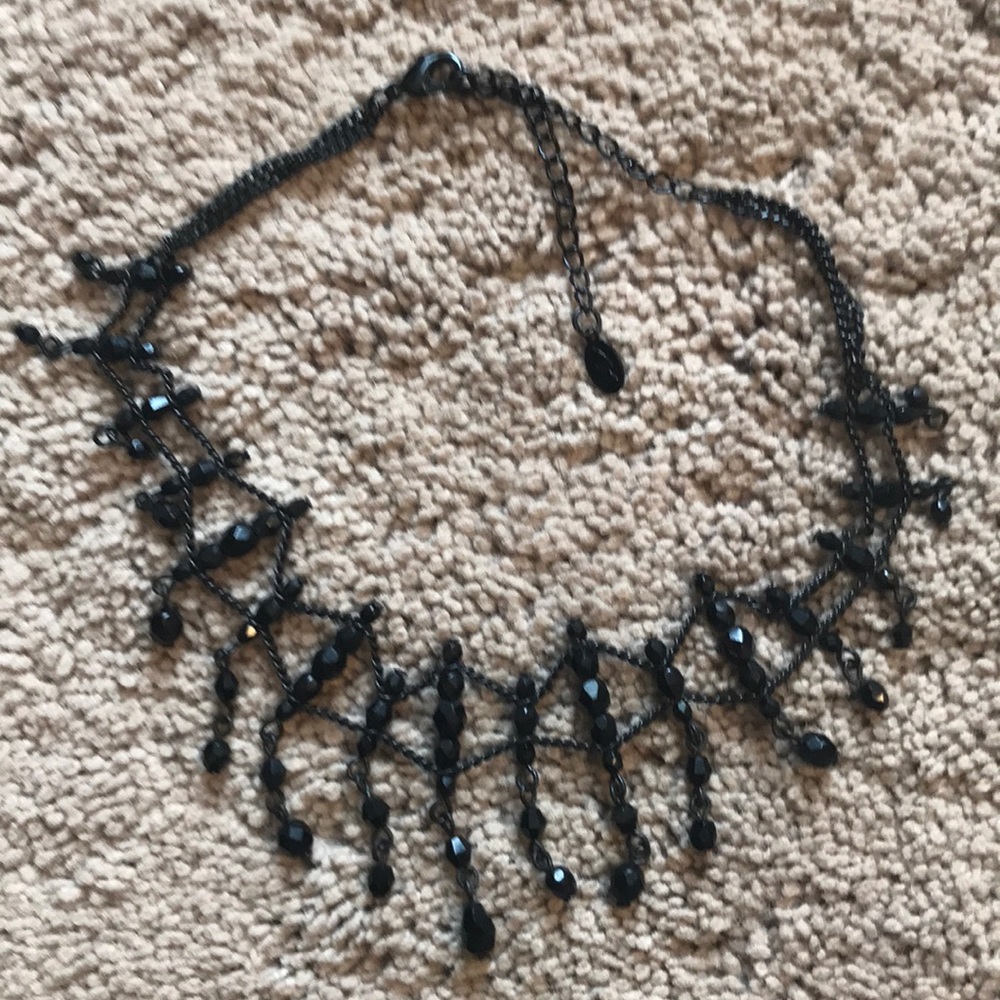 Black beaded choker